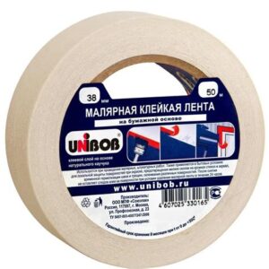 Скотч малярный 38ммх50м 3027 UNIBOB 28138 11338 496385