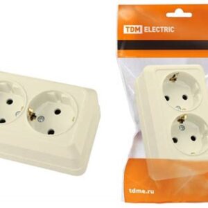 Розетка 2П+3 открытой установки IP20 16А