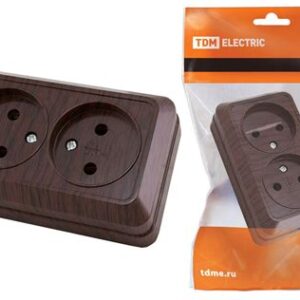 Розетка двойная 2П открытой установки IP20 10А