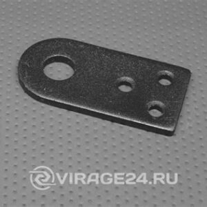 Проушина усиленная 80х40 прямая (черная)