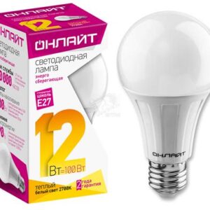 Лампа Онлайт LED A60 12w/27к E27 71682