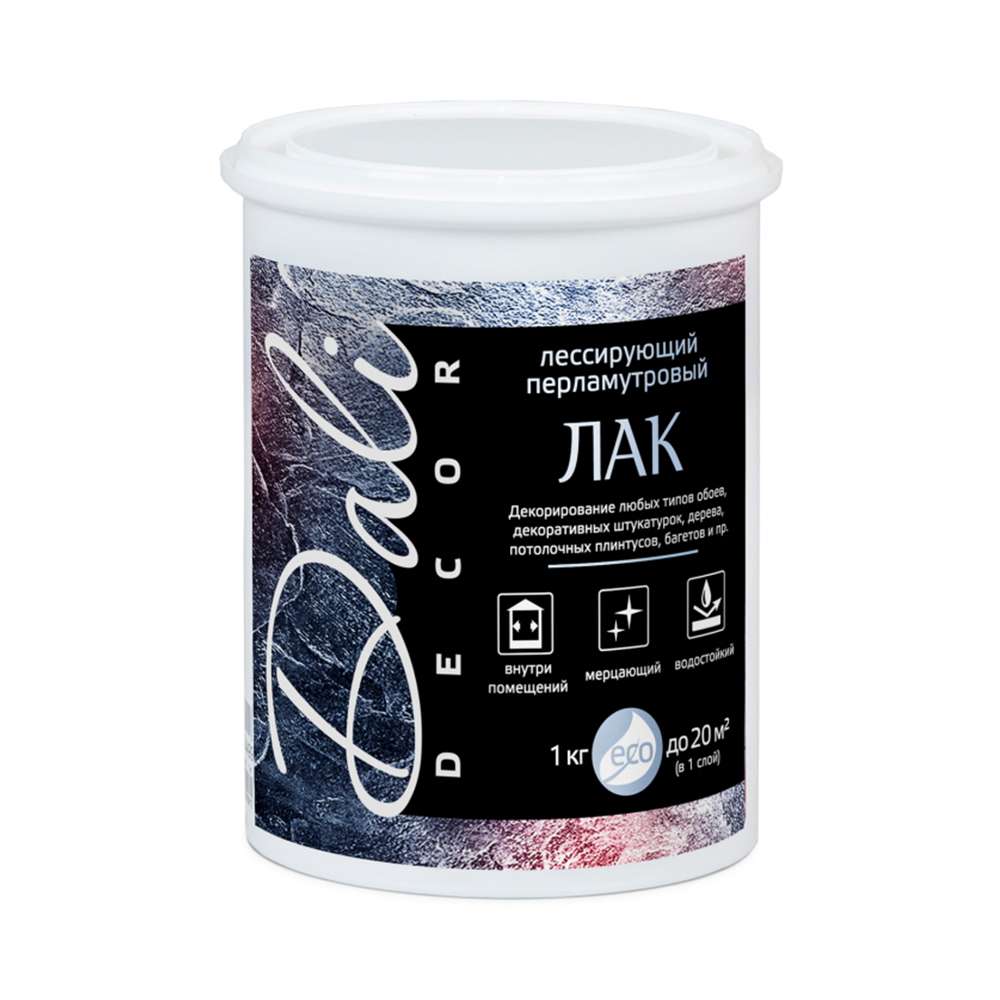 Лак лессирующий DALI-DECOR перламутр.серебро 1кг РОГНЕДА