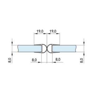 Уплотнительный профиль универс. Прозрачный 3