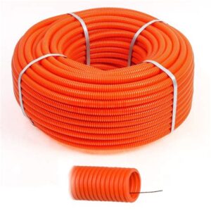 Труба гофр.тяж. ПНД d20 с/протяж. ДКС 71920 (оранж.) 3527