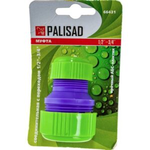 Муфта соединит. с/переходом 1/2"-3/4" пластмассовая 66431