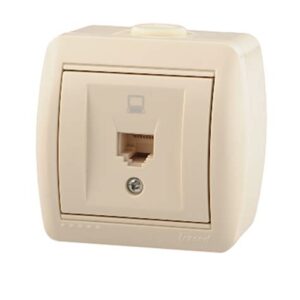 Розетка комп.1-м ОП Ната RJ-45 крем. Lezart 710-0300-139