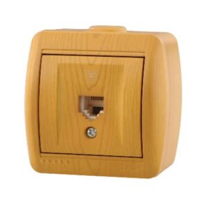 Розетка телеф.1-м ОП Ната RJ11 крем.Lezard 710-0300-137