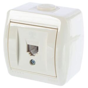 Розетка телеф.1-м ОП Ната RJ11 бел. Lezard 710-0200-137