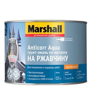 Эмаль MARSHALL ANTICORR AQUA водная п/глянцевая баз BС (0