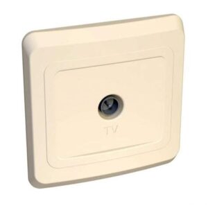 Розетка TV 1-м СП Этюд оконечная крем. SchE TVC-002k