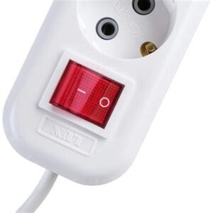 Удлинитель сетевой LUX У3-ЕВК 3-местный с з/к. с выключ. 250В 16А