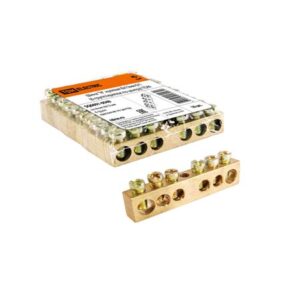 Шина N нулевая 8х12мм 6/1 (6групп/крепеж по центру)