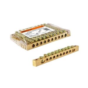 Шина N нулевая 8х12мм 10/2 (10групп/крепеж по краям)