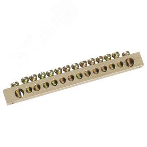 Шина N нулевая 8х12мм 8/2 (8групп/крепеж по краям)