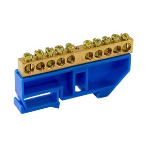 Шина N нулевая с/изолятор. на DIN-рейку 6х9мм мал 10групп 801-0013