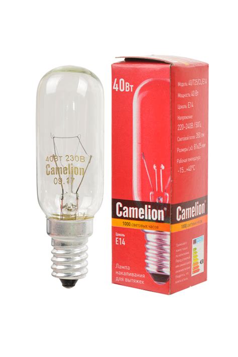 Лампа Camelion D 40W CL E14 26745 30040
