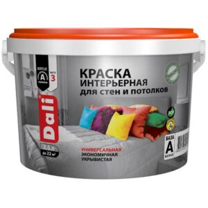 Краска акрил "DALI" интерьерная белоснежная 2