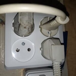 Розетка 4-м ОП Этюд 16А IP20 бук без заз. SchE РА16-205Т