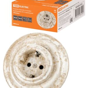 Розетка "Болонь" мраморная фарфор. 2П+3 16А 250В ТDМ