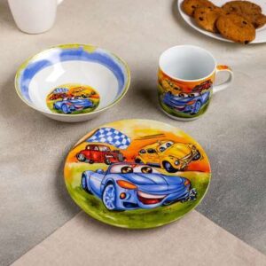 Набор детской посуды 3 пр (в ассортименте)