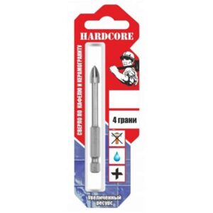 Сверло по керамике и стеклу 8мм Hardcore 4 грани 151008