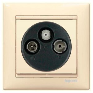 Розетка TV-FM-SAT СП  VALENA слоновая кость 774335