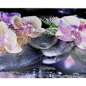 Фартук-панно ПВХ ГРЕЙС 602х1002 "Орхидеи на камне"