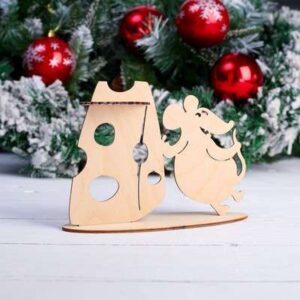 Салфетница "МЫШКА С СЫРОМ" 22х9х16 см 4443241