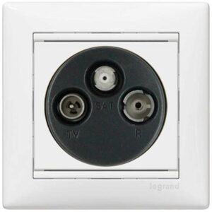 Розетка TV-FM-SAT СП  VALENA бел 774435