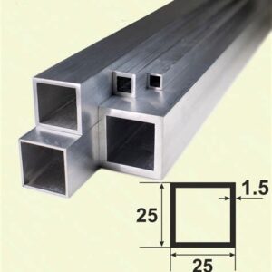 Труба ал. квадратная 25*25*1