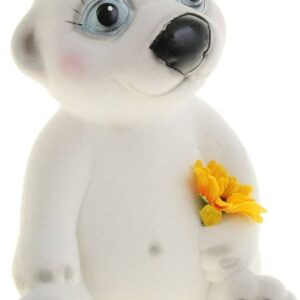 Копилка "Медведица с малышом" малая белая 1129377