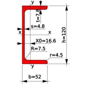 Швеллер стальной ГОСТ8240-97 12П Ст3ПС/СП5