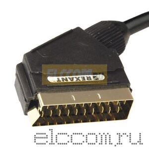 Шнур SCART Plug-SCART Plug 21pin 3м (GOLD) REXANT 17-1125