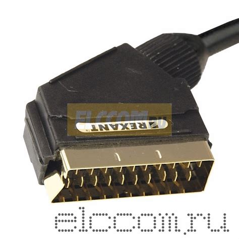 Шнур SCART Plug-SCART Plug 21pin 3м (GOLD) REXANT 17-1125