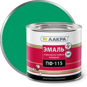 Эмаль ПФ-115 зеленый 2кг ЛАКРА