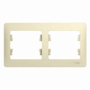 Рамка 2-м Glossa горизонт. беж. 000202