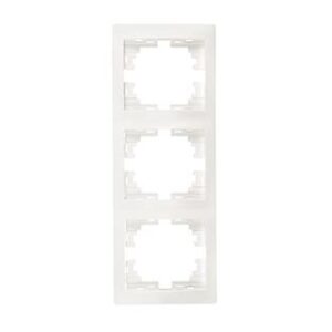 Рамка 3-м Мира верт. белая Lezard 701-0200-153