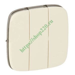 Панель лицевая Valena Allure для 3-кл. выкл. сл. кость Leg 755036