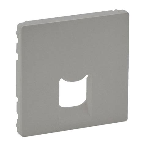 Панель лицевая Valena Life для 1-м телеф./информацион. розеток алюм. Leg 755412