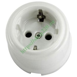 Розетка "Болонь" белая фарфор. 2П+3 16А 250В ТDМ