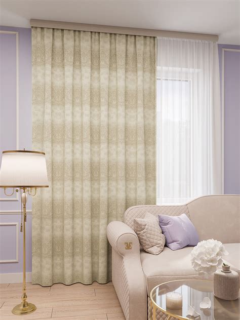 Портьера АМЕЛИЯ 180х260 бежевый ГП