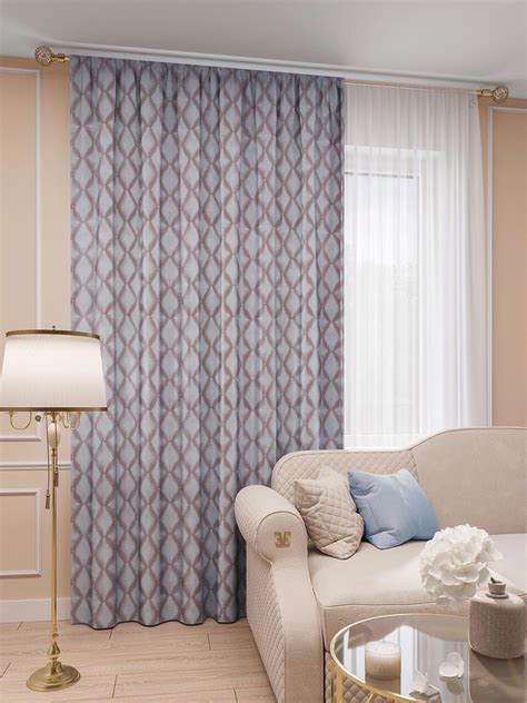 Портьера МАРСЕЛЬ 150х260 голубой ГП