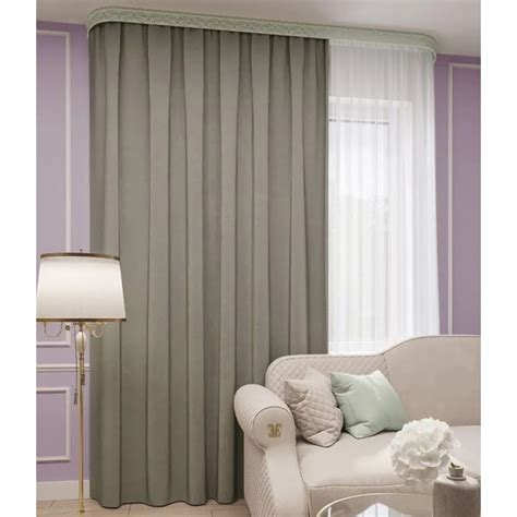 Портьера КАНВАС 150х260 трюфель ГП