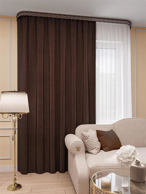 Портьера КАНВАС 150х260 шоколад ГП