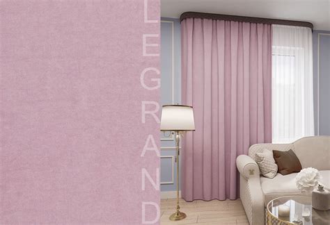 Портьера КАНВАС 150х260 розовый ГП