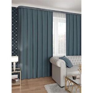 Портьера КАНВАС 150х260 Серо-голубой ГП