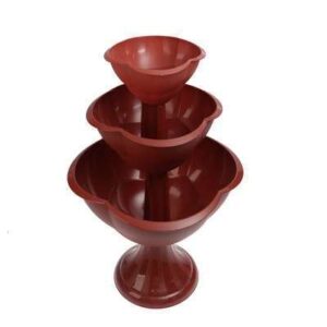 Клумба пластиковая 3 яруса диам.27-40-55см. шир.90см белая "Водопад"