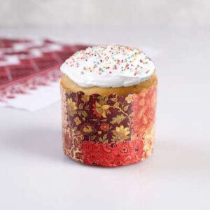 Форма бумажная для кекса. маффинов и кулича "Реторо"60х45мм