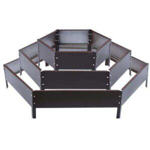 Клумба оцинкованная 3 яруса диам.60-100-140см. шир.45см коричн.Grengo