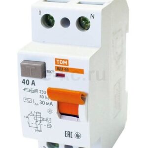 Дифф. выкл. (УЗО).ИЭК ВД1-63 2п-40А/30mA 04651